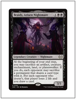 1x Braids, Arisen Nightmare, Duskmourn Commander, Magic MTG NM - Image 1