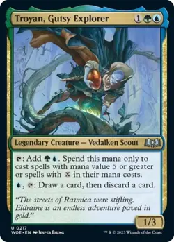 Troyan, Gutsy Explorer -Foil Light Play MTG Wilds of Eldraine - Image 1