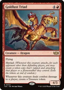 MTG Goldlust Triad, NM-Mint, English Commander: Tarkir: Dragonstorm - Image 1