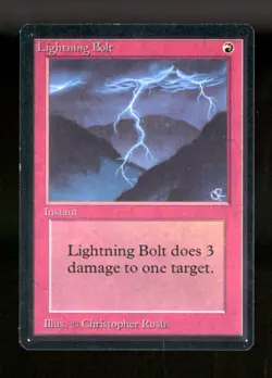 Magic MTG Beta Lightning Bolt NEAR MINT NM - Image 1