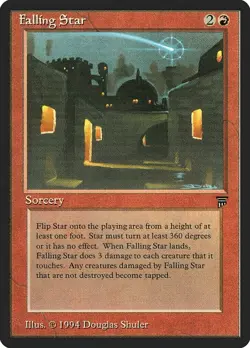 Magic MTG Legends Falling Star HEAVILY PLAYED HP - Image 1