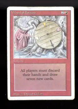 Magic MTG 3rd Edition Revised Wheel of Fortune HEAVILY PLAYED HP - Image 1