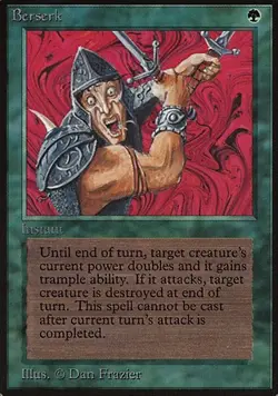 Magic MTG Beta Berserk MODERATELY PLAYED MP - Image 1