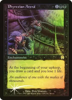 Magic MTG Apocalypse FOIL Phyrexian Arena LIGHTLY PLAYED LP - Image 1