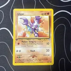 Pokemon TCG Gligar 59/111 1st Edition 2000 Neo Genesis LP - Image 1