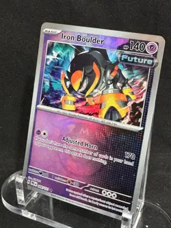 Iron Boulder (Master Ball Pattern) 046/131 Prismatic Evolutions Pokemon Holo NM - Image 1