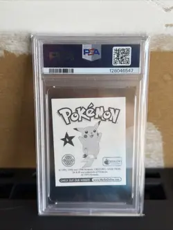 PSA 9 MINT 1999 Merlin Pokemon Charizard Sticker #6 Slab Low Pop!🔥 - Image 2