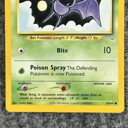 VTG Pokemon Neo Revelation Zubat 59/64 Common NM - Image 4