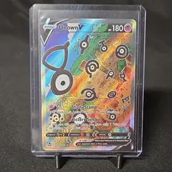 The Pokemon Company Unown V Full Art Ultra Rare 177/195 Silver Tempest Holo - Image 1