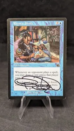 Rhystic Study - MTG Magic the Gathering - Prophecy - Signed by Artist - Image 1