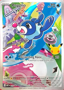 Nintendo Pokemon TCG Popplio 045 Promo Holo Basic 70 HP English 2026 - Image 1