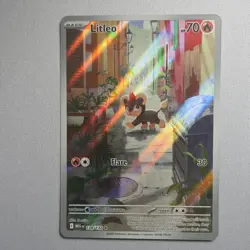 Pokemon TCG Litleo 139/132 Me01: Mega Evolution Illustration Rare Basic Holo - Image 1