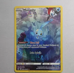 Pokemon Manaphy GG06/GG70 Ultra Rare Holo Full Art Crown Zenith GG Wave Veil - Image 1