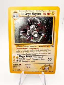 Pokemon TCG Lt. Surge's Magneton Gym Heroes 8/132 Holo Unlimited Rare MP/LP - Image 1