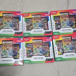 x6 Pokemon TCG First Partner Illustration Collection S1 Pikachu Sealed Lot - Image 1