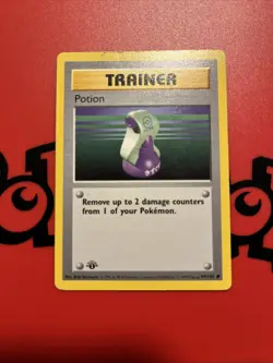 Potion 94/102 1st Edition Common Base Set Shadowless Pokemon English MP - Image 1