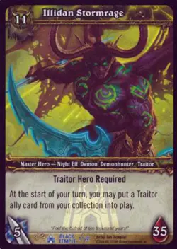 World of Warcraft TCG Illidan Stormrage - Black Temple Treasure 1/12 - Image 1