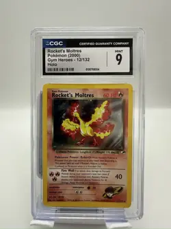Pokemon TCG vintage Rocket's Moltres 012/132 Gym Heroes Holo - CGC 9 ✨MINT✨ - Image 5