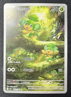 2025 Pokemon Blk En-Black Bolt Pansage 089/086 Illustration Rare - Image 1