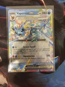 Vaporeon ex (Prismatic Evolutions 23/131) double rare Pokemon NM - Image 1