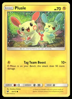 Plusle 33/73 Common Shining Legends Pokemon Lightly Played - Image 1