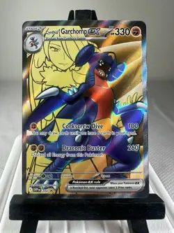 Pokemon TCG Cynthia's Garchomp ex 204 Scarlet & Violet Black Star Promo NM - Image 1