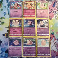 Pokemon Cleffa, Clefairy, Clefable 9 Card Collection - Non-holo - Image 1