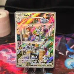 Pokemon TCG Machoke SV: Scarlet & Violet 151 177/165 IR Holo - Image 1