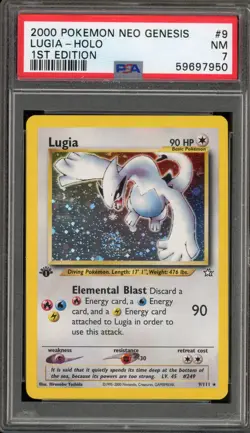 Pokemon Lugia Neo Genesis 1st Edition Holo Rare #9 PSA 7 - Image 1