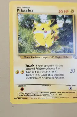 1999 Pokemon WOTC Jungle Pikachu Common 60/64 JPk004 - Image 3