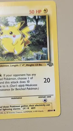 1999 Pokemon WOTC Jungle Pikachu Common 60/64 JPk004 - Image 4