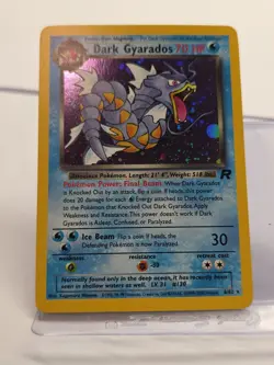 Dark Gyarados 8/82 MP Vintage Pokemon Team Rocket Holo - Image 1