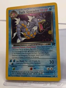 Dark Gyarados 8/82 MP Vintage Pokemon Team Rocket Holo - Image 3