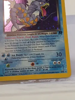 Dark Gyarados 8/82 MP Vintage Pokemon Team Rocket Holo - Image 5