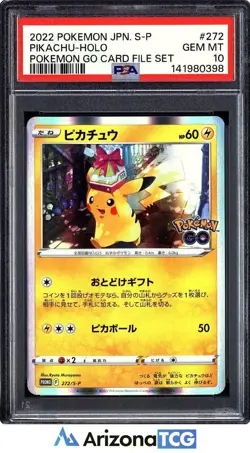 Pokemon 2022 Pikachu 272/S-P Pokemon GO Card File Set Japanese GEM MINT PSA 10 - Image 1