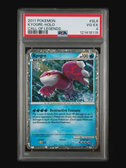 PSA 4 VG Kyogre Call of Legends SHINY Holo Foil Rare SL6 #6 Very Good Pokemon - Image 1
