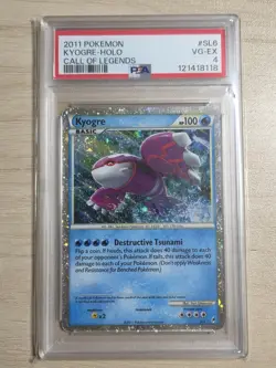 PSA 4 VG Kyogre Call of Legends SHINY Holo Foil Rare SL6 #6 Very Good Pokemon - Image 4