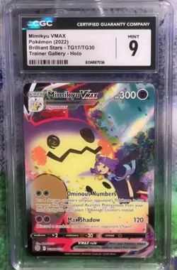 Pokemon CGC 9 Mimikyu VMAX Trainer Gallery Holo From Brilliant Stars - TG17 - Image 1