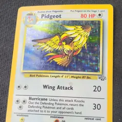 Pokemon Pidgeot 80 HP Jungle Holo Rare Unlimited Stage 2 8/64 English 1999 - Image 2