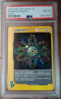 2001 Pokemon Japanese VS Series Rainbow Energy Holo PSA 8 NM-MT Vintage Rare Car - Image 1