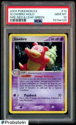 2004 Pokemon EX Fire Red & Leaf Green #14 Slowbro Holo PSA 10 GEM MINT - Image 1