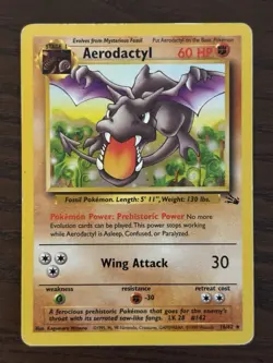 Aerodactyl 16/62 - Fossil Unlimited Non-Holo Rare Pokemon TCG - Image 1