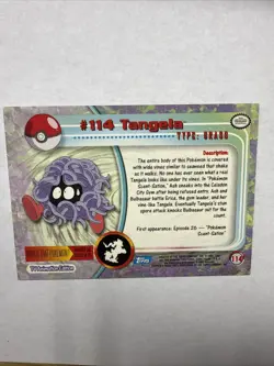 Pokemon Card Topps Tangela #114 - Image 2