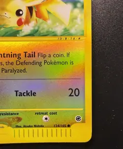 Pokemon Pikachu 124/165 Expedition Base Set Reverse Holo 50 HP English 2002 LP+ - Image 4