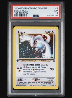 2000 Pokemon Neo Genesis 1st Edition #9 Lugia Holo - PSA 7 Near Mint - Image 1