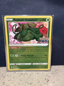 Radiant Venusaur 004/078 Pokemon GO Radiant Rare Holo Basic 150 HP - Image 1