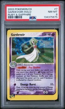 2003 POKEMON EX RUBY & SAPPHIRE #7 GARDEVOIR-HOLO PSA 8 - Image 1