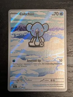 Pokemon TCG Cubchoo Illustration Rare Full Art 109/086 SV: Black Bolt NM - Image 1