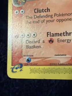 Pokemon EX Ruby and Sapphire Blaziken 15/109 Vintage - Image 5