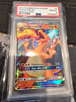 2019 POKEMON SUN & MOON HIDDEN FATES #9 CHARIZARD GX PSA 10 Gem Mint Quick Ship* - Image 1